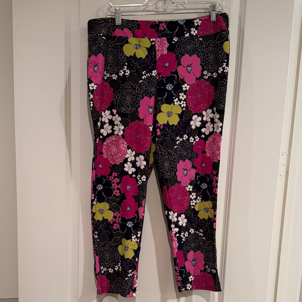 Jude Connally Floral Ankle Pants - Pink, Yellow, White